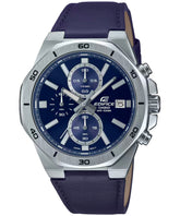 Edifice Men's Watch Analog Chronograph, Blue Dial Blue Leather Band, EFV-640L-2AVUDF